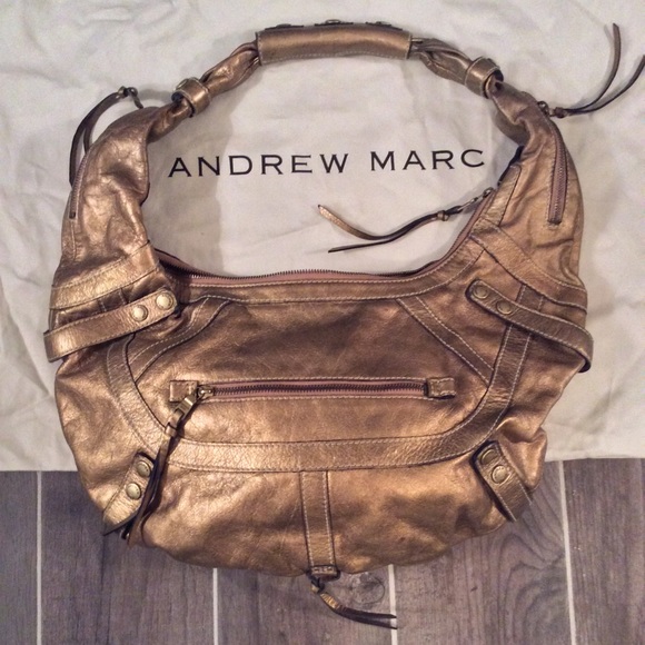 Andrew Marc Handbags - EUC Andrew Marc LG Hobo Purse/Bag Bronze/Gold